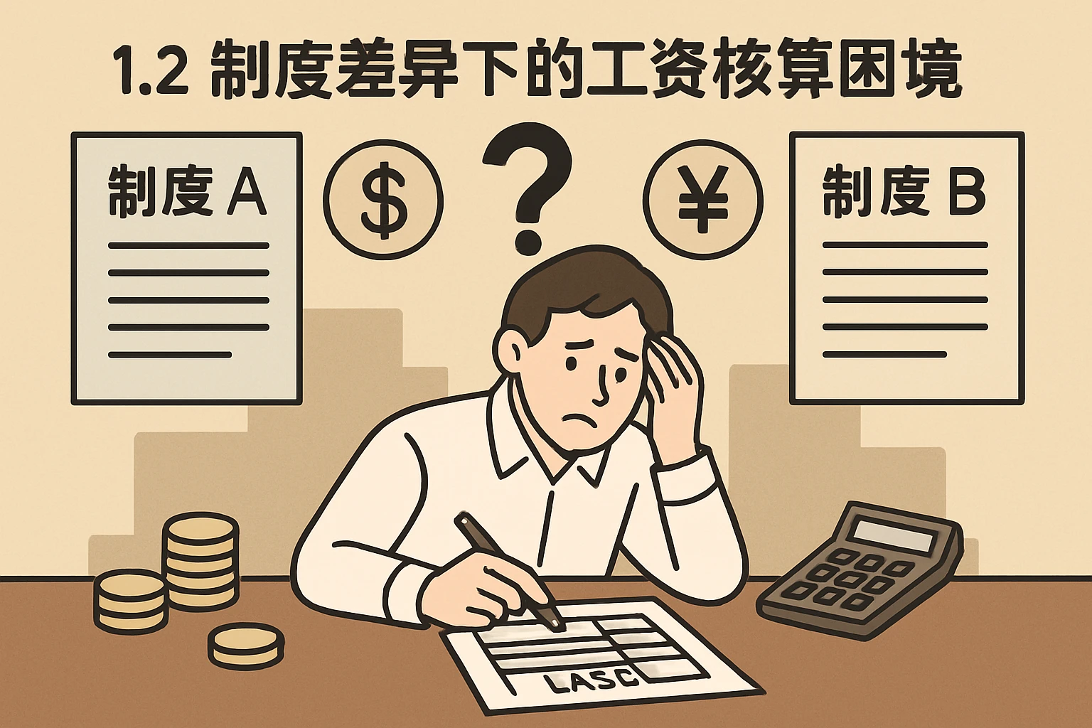 1.2 制度差异下的工资核算困境