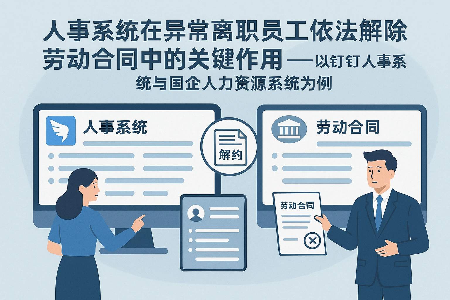 人事系统在异常离职员工依法解除劳动合同中的关键作用——以钉钉人事系统与国企人力资源系统为例