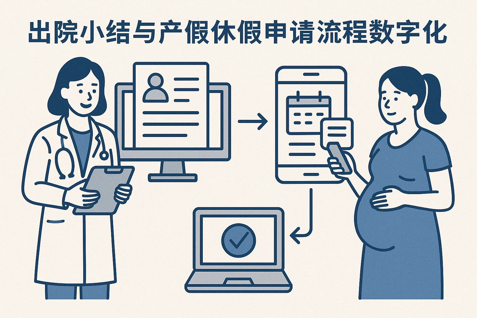 出院小结与产假休假申请流程数字化