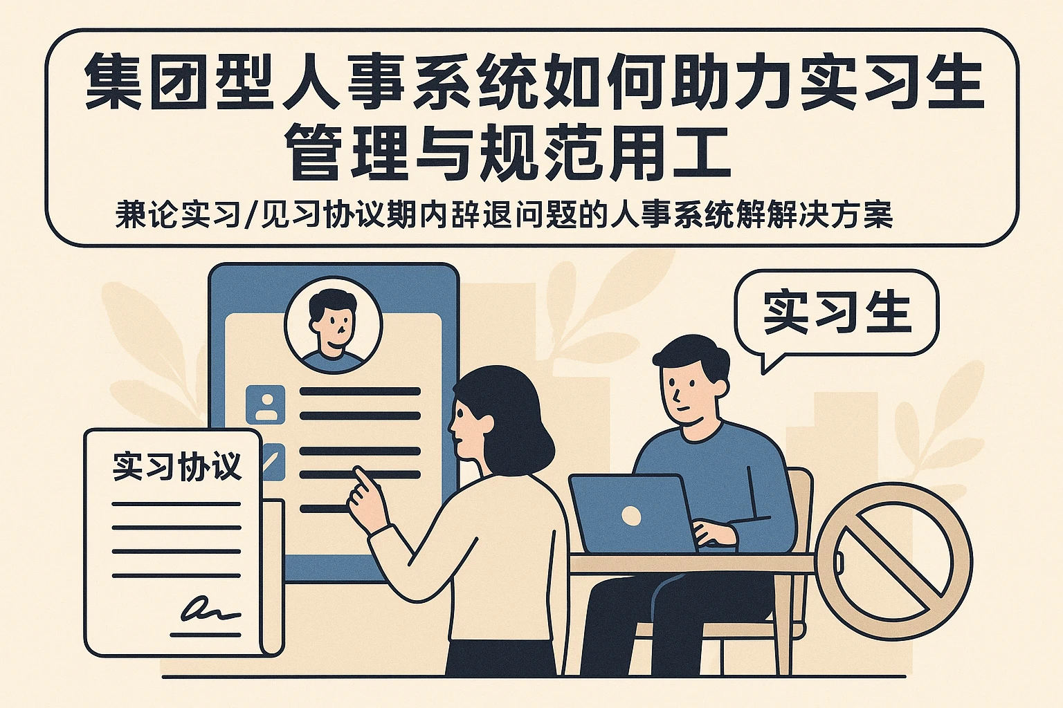 集团型人事系统如何助力实习生管理与规范用工 — 兼论实习/见习协议期内辞退问题的人事系统解决方案