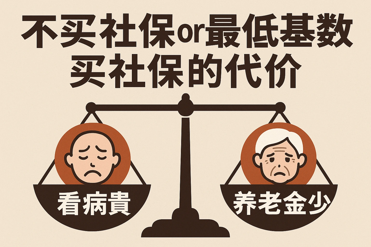不买社保or最低基数买社保的代价