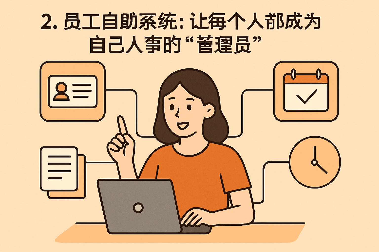 2. 员工自助系统：让每个人都成为自己人事的“管理员”