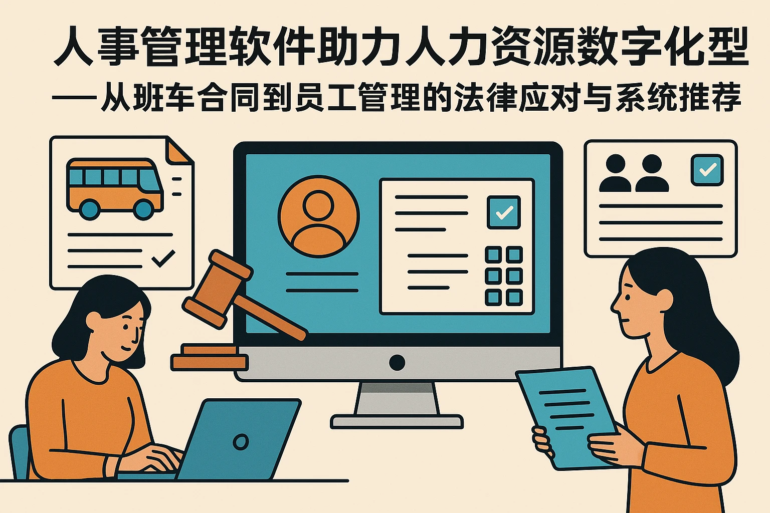人事管理软件助力人力资源数字化转型——从班车合同到员工管理的法律应对与系统推荐
