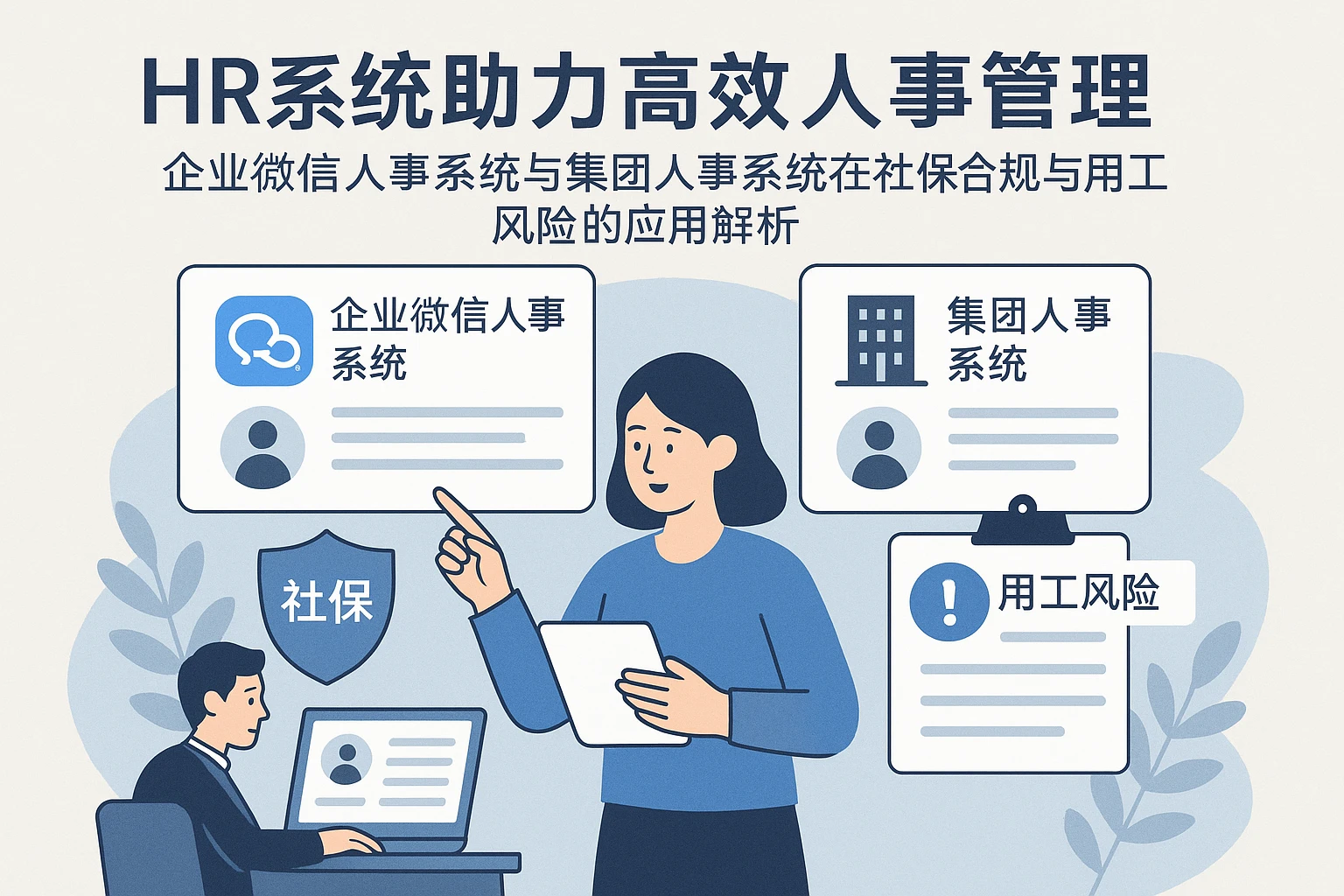 HR系统助力高效人事管理：企业微信人事系统与集团人事系统在社保合规与用工风险的应用解析
