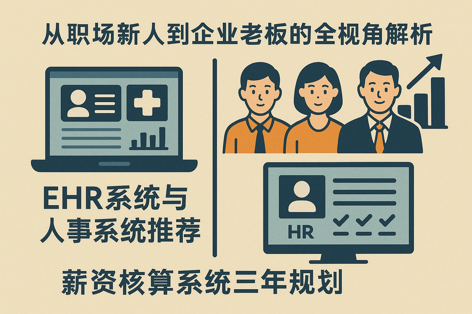 EHR系统与人事系统推荐：从职场新人到企业老板的全视角解析薪资核算系统三年规划