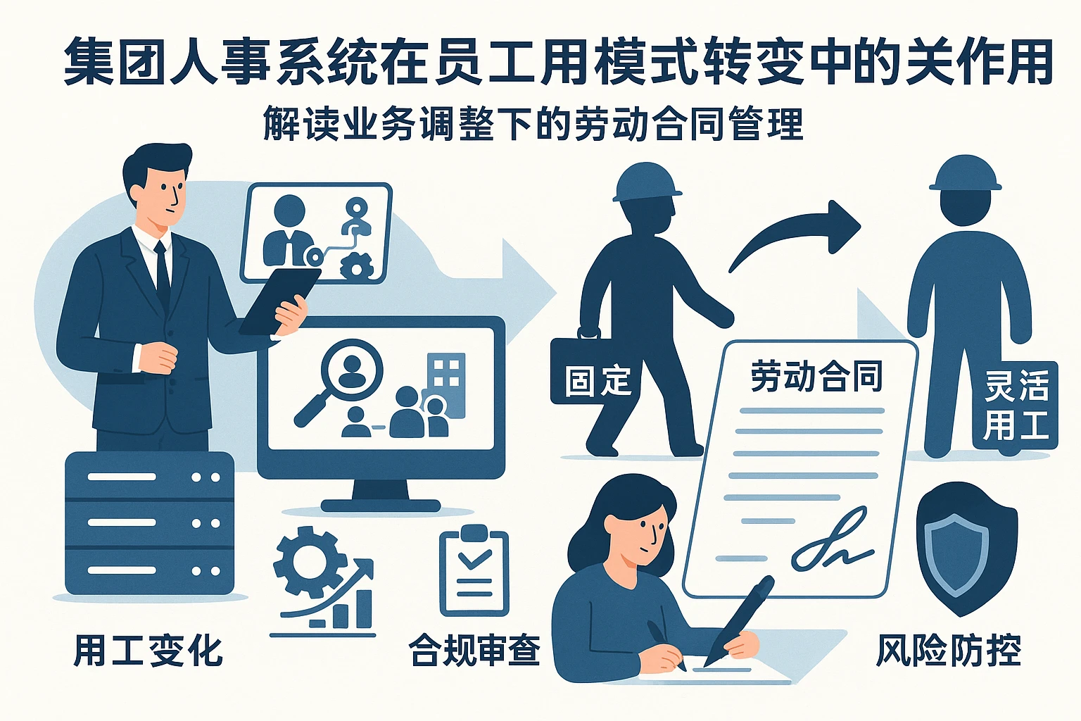 集团人事系统在员工用工模式转变中的关键作用——解读业务调整下的劳动合同管理