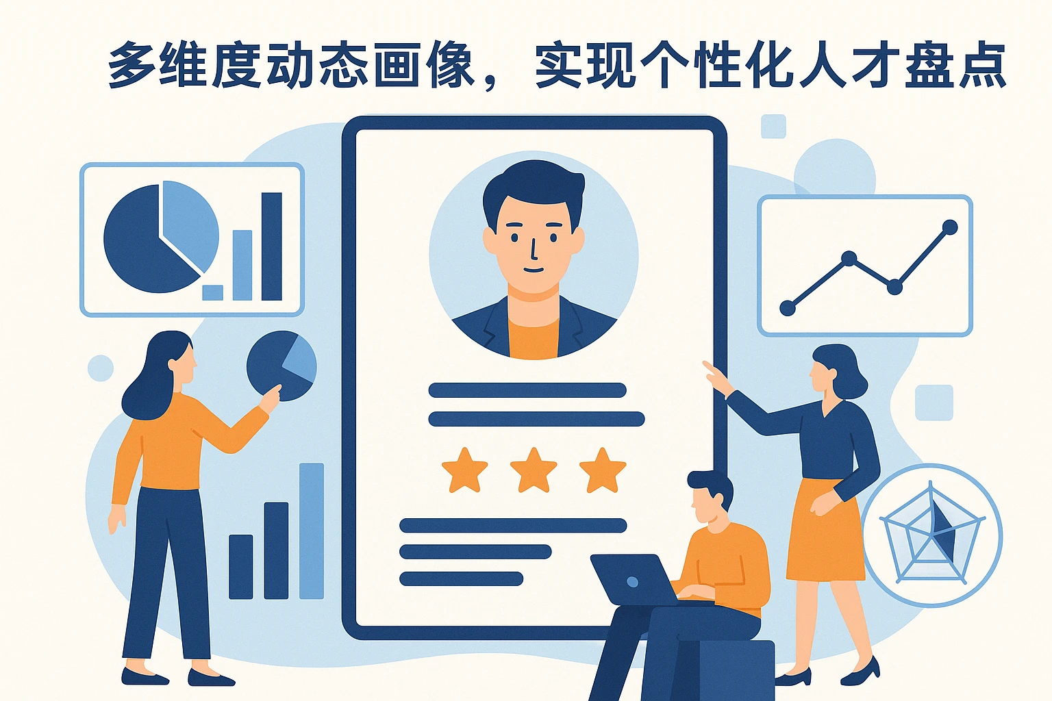 多维度动态画像，实现个性化人才盘点