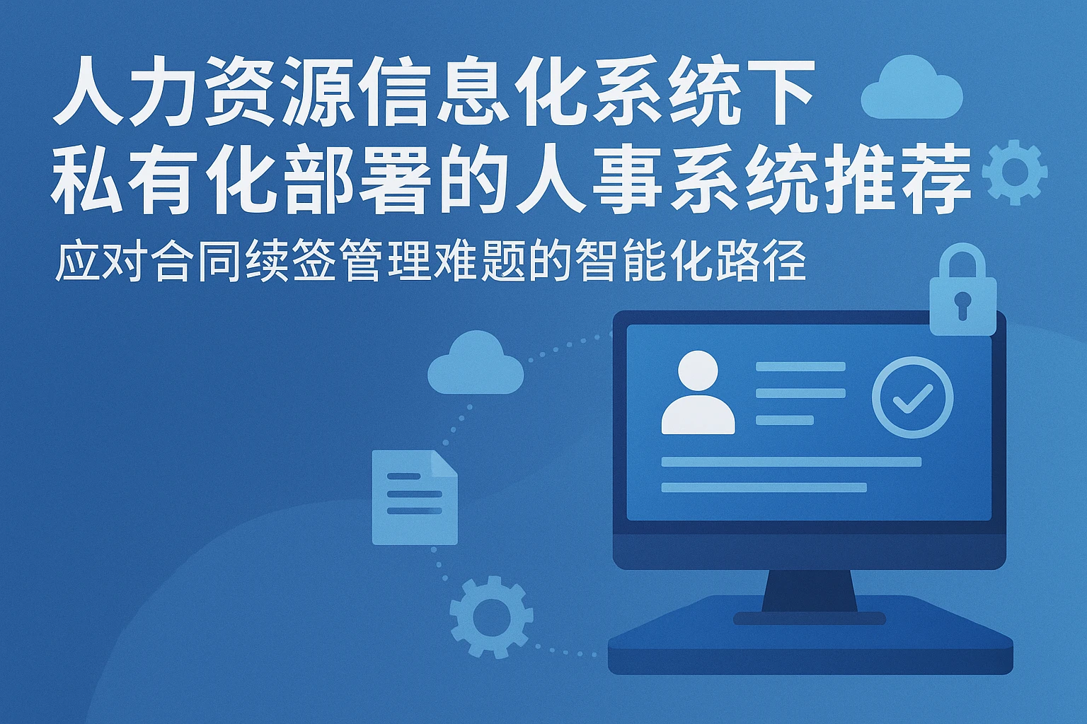 人力资源信息化系统下私有化部署的人事系统推荐——应对合同续签管理难题的智能化路径