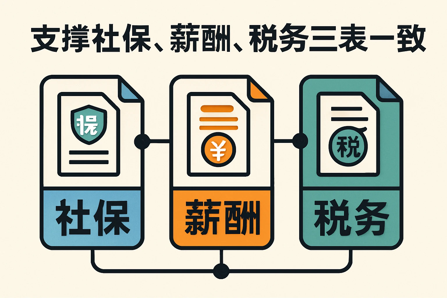 支撑社保、薪酬、税务三表一致