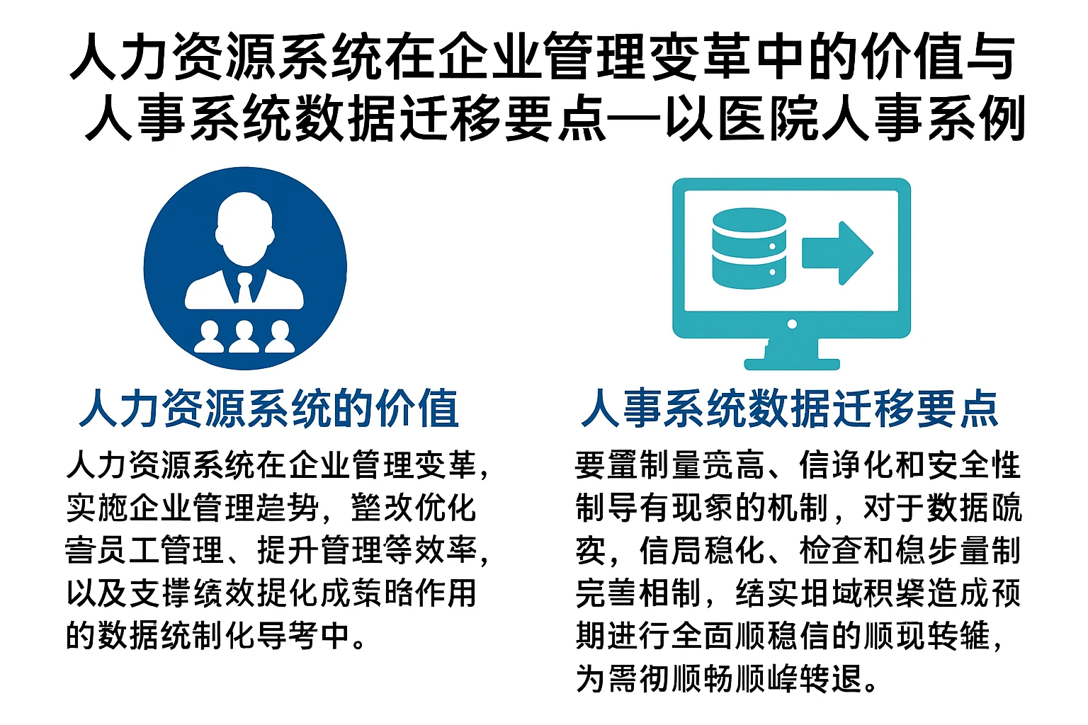 人力资源系统在企业管理变革中的价值与人事系统数据迁移要点——以医院人事系统为例