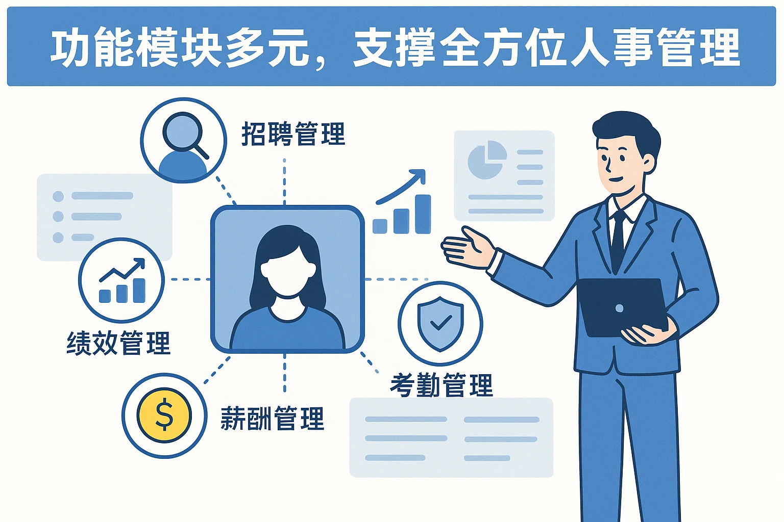 功能模块多元，支撑全方位人事管理