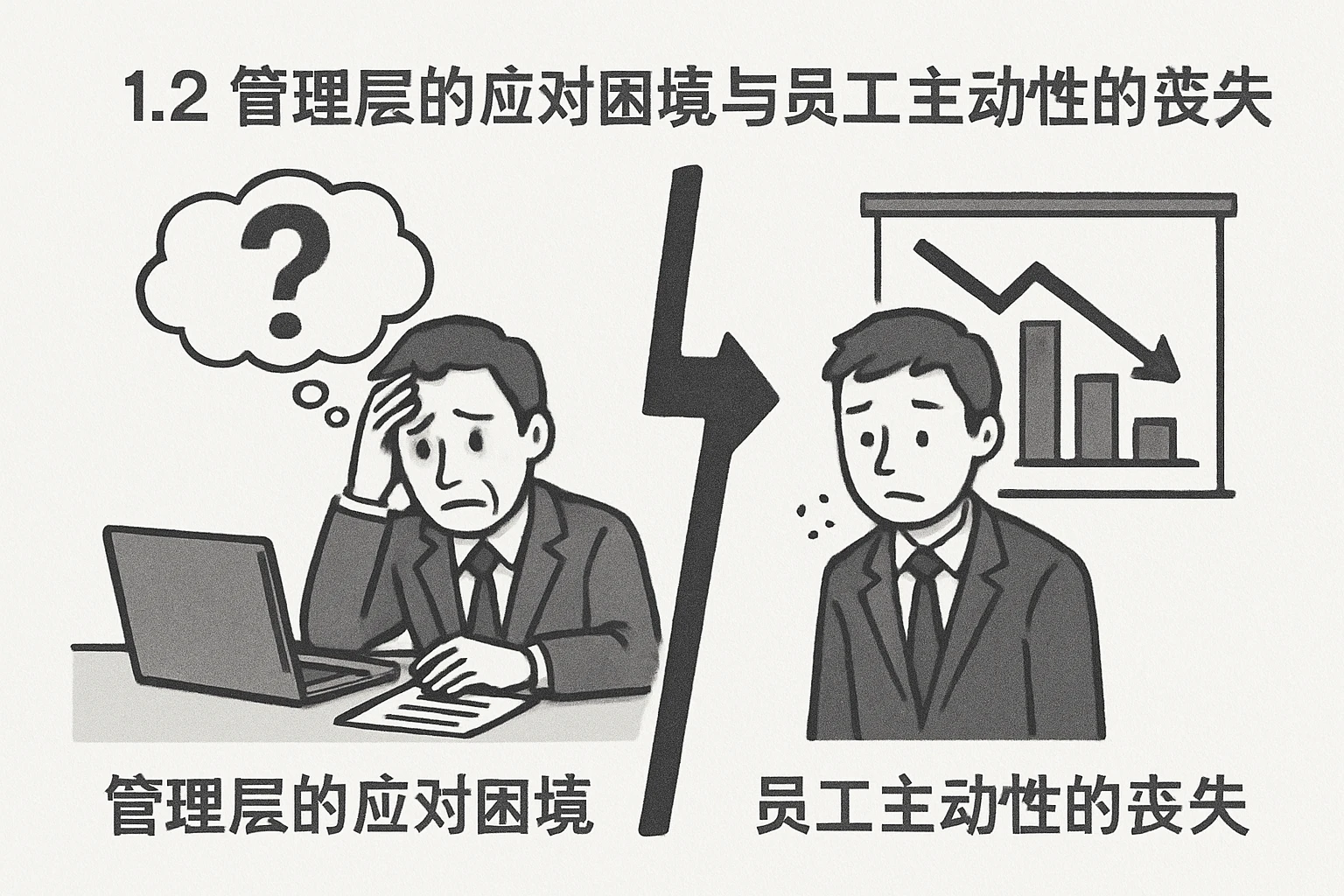 1.2 管理层的应对困境与员工主动性的丧失