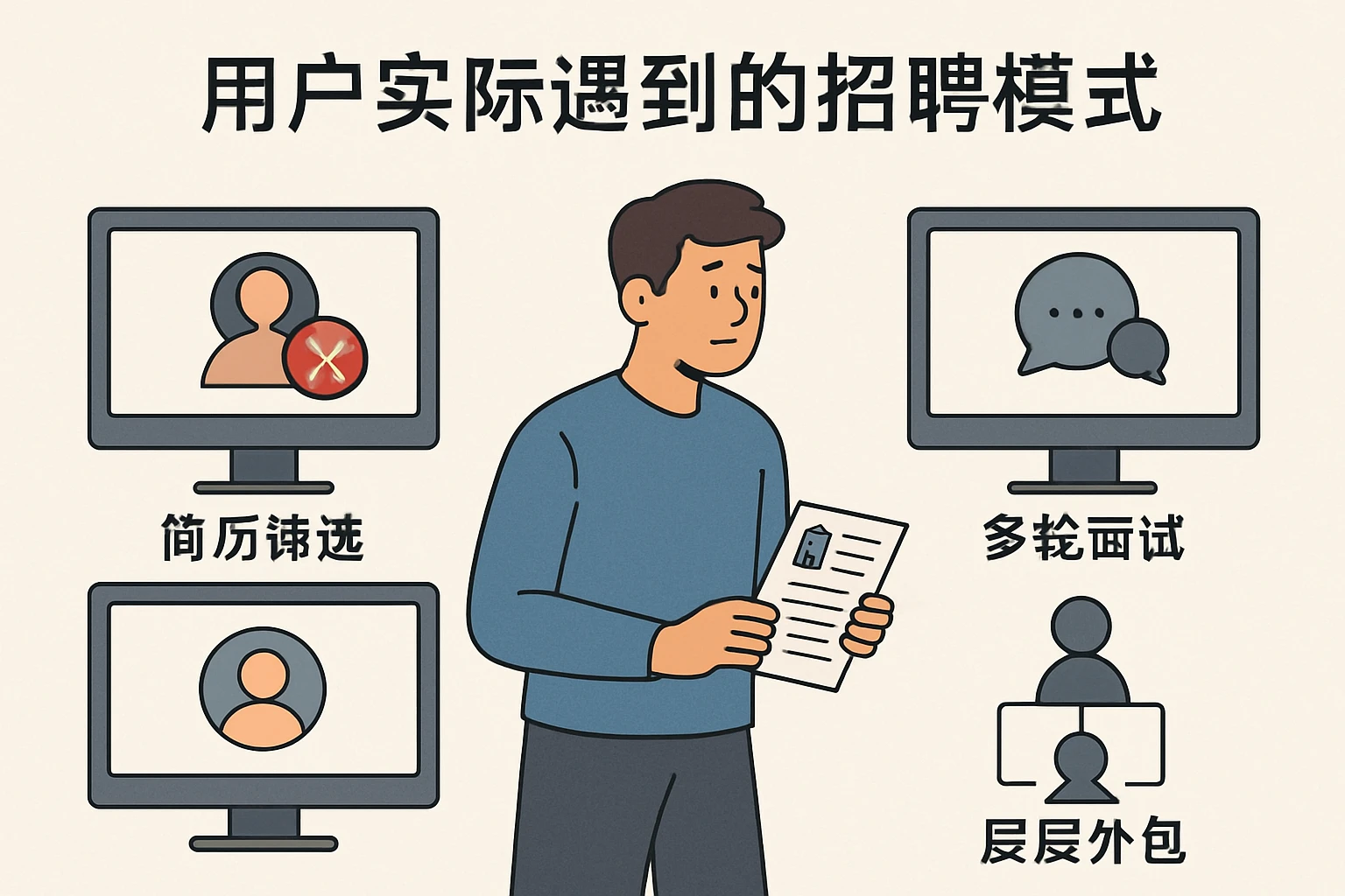 用户实际遇到的招聘模式
