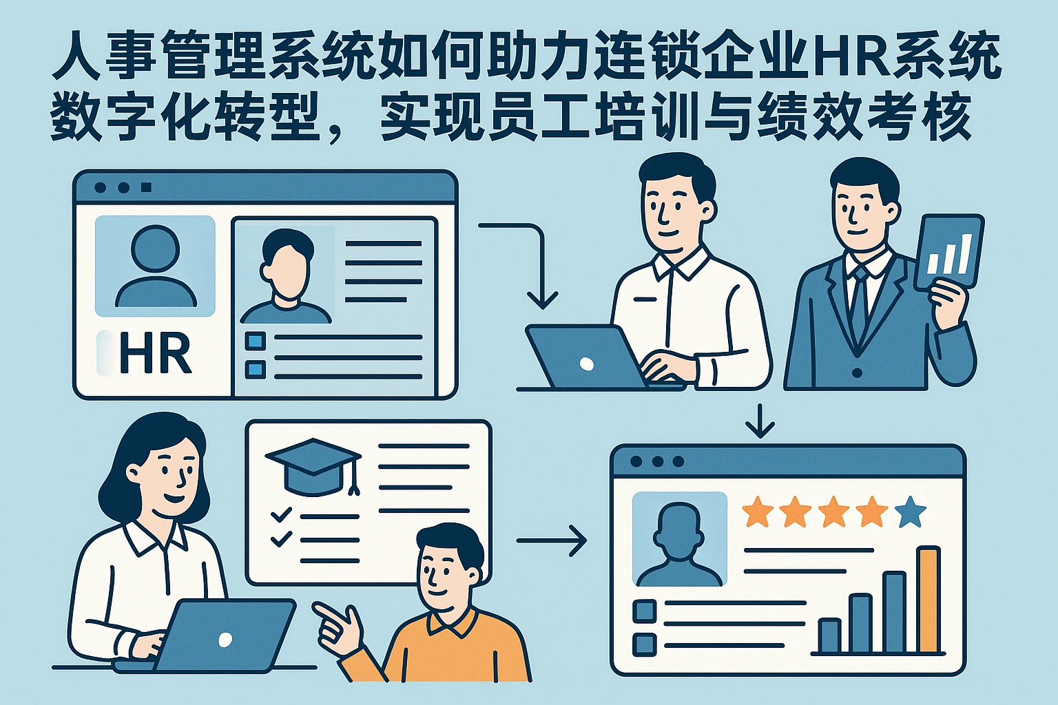 人事管理系统如何助力连锁企业HR系统数字化转型，实现员工培训与绩效考核深度结合