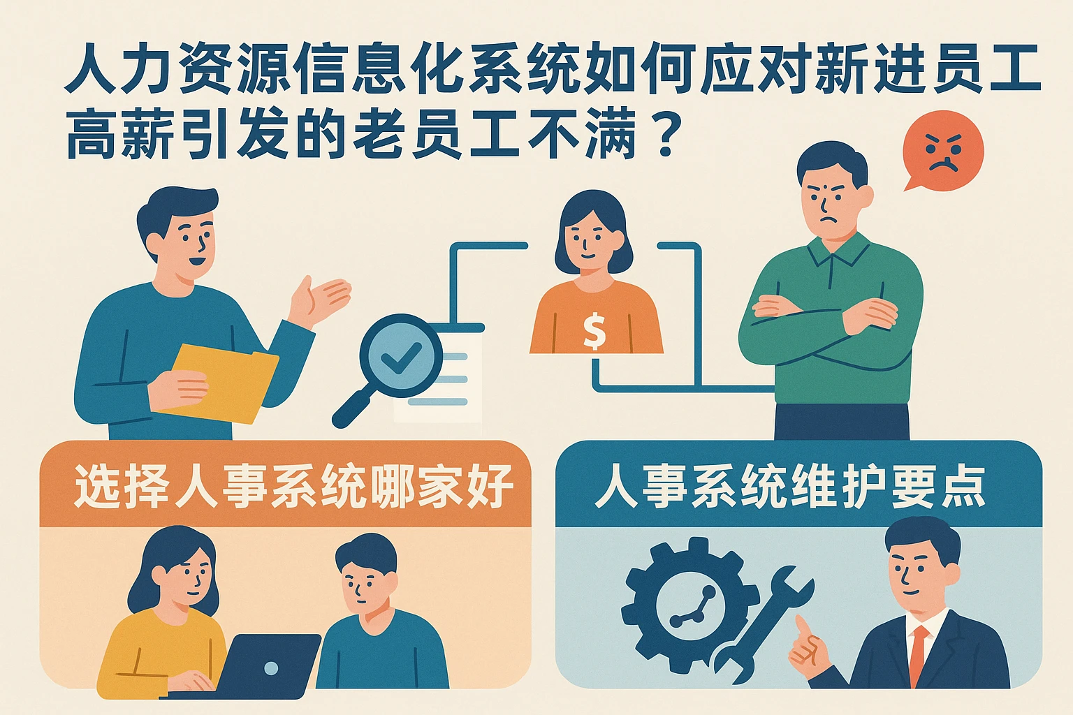 人力资源信息化系统如何应对新进员工高薪引发的老员工不满？——选择人事系统哪家好与人事系统维护要点