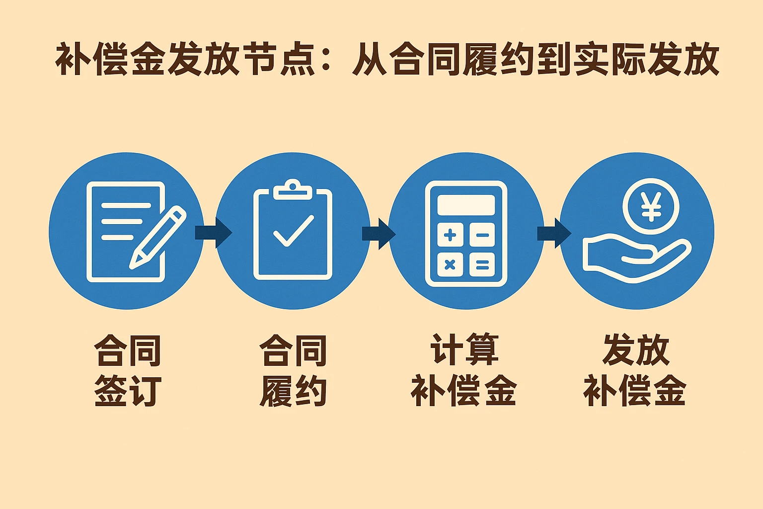 补偿金发放节点：从合同履约到实际发放