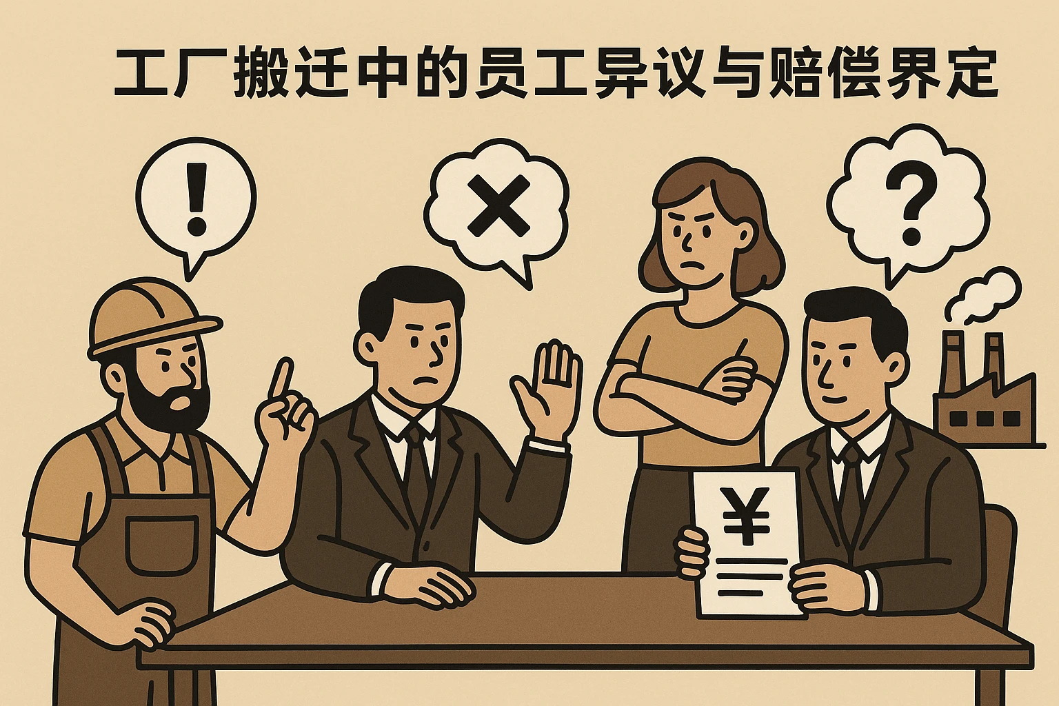 2. 工厂搬迁中的员工异议与赔偿界定