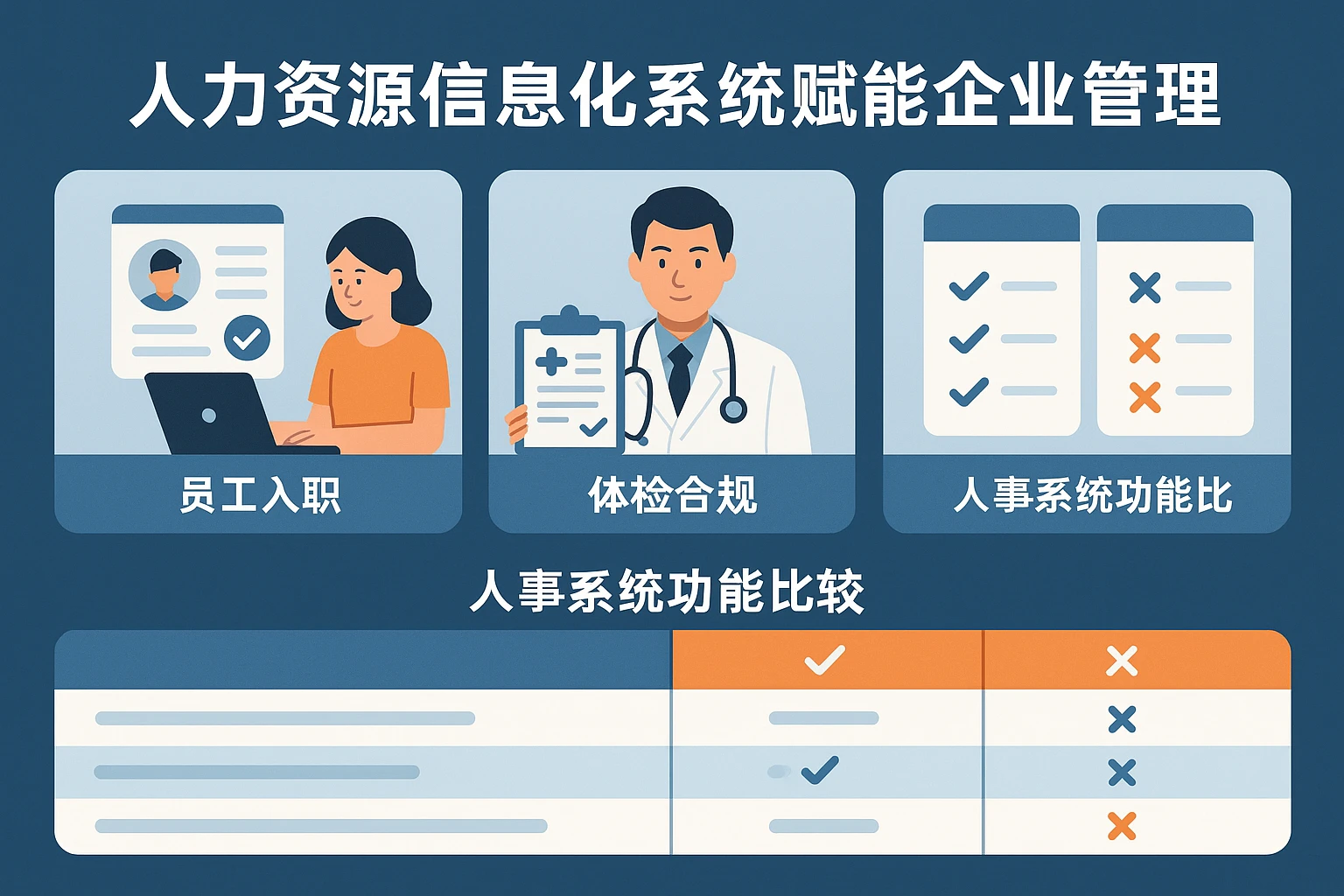 人力资源信息化系统赋能企业管理：员工入职、体检合规与人事系统功能比较