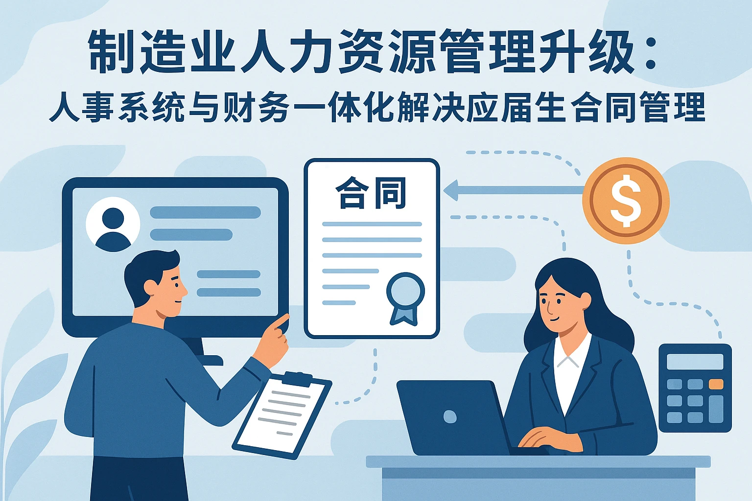 制造业人力资源管理升级：人事系统与财务一体化解决应届生合同管理难题