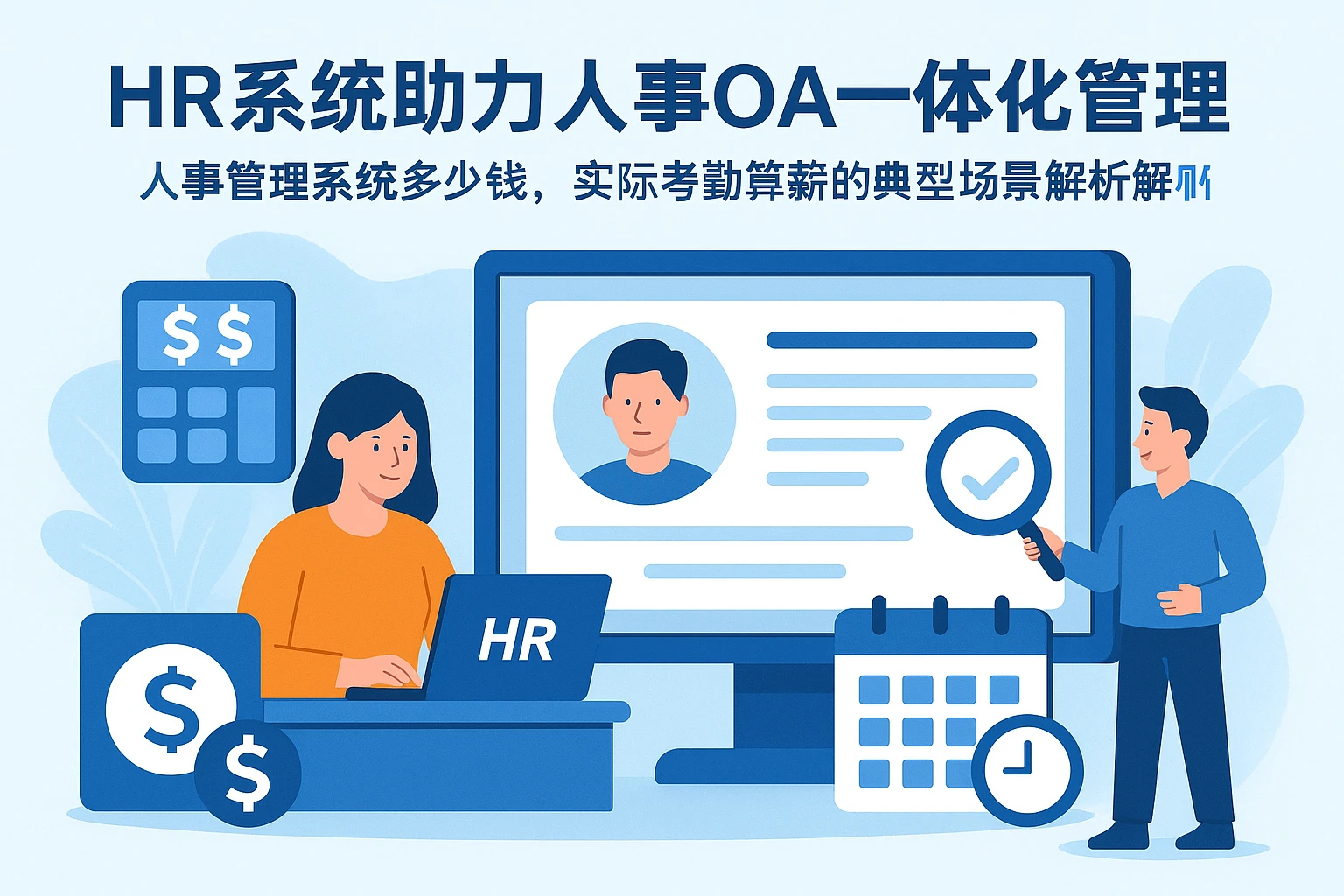 HR系统助力人事OA一体化管理：人事管理系统多少钱，实际考勤算薪的典型场景解析