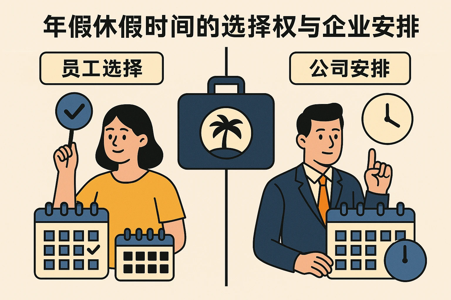 年假休假时间的选择权与企业安排