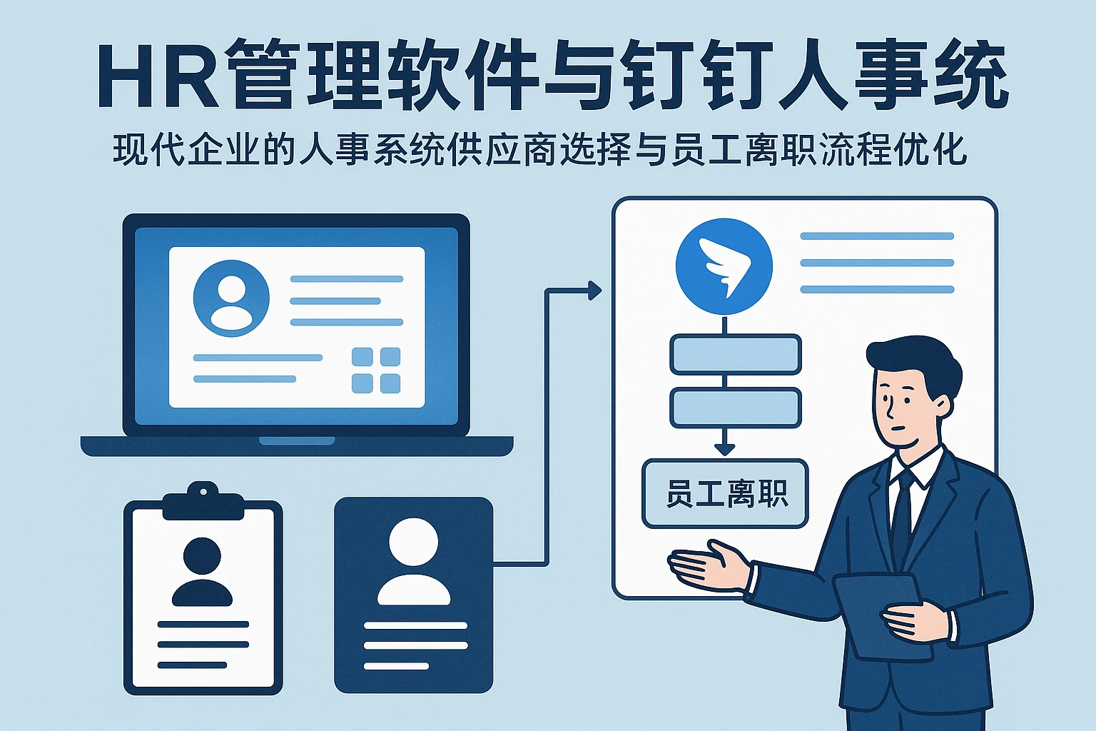 HR管理软件与钉钉人事系统：现代企业的人事系统供应商选择与员工离职流程优化