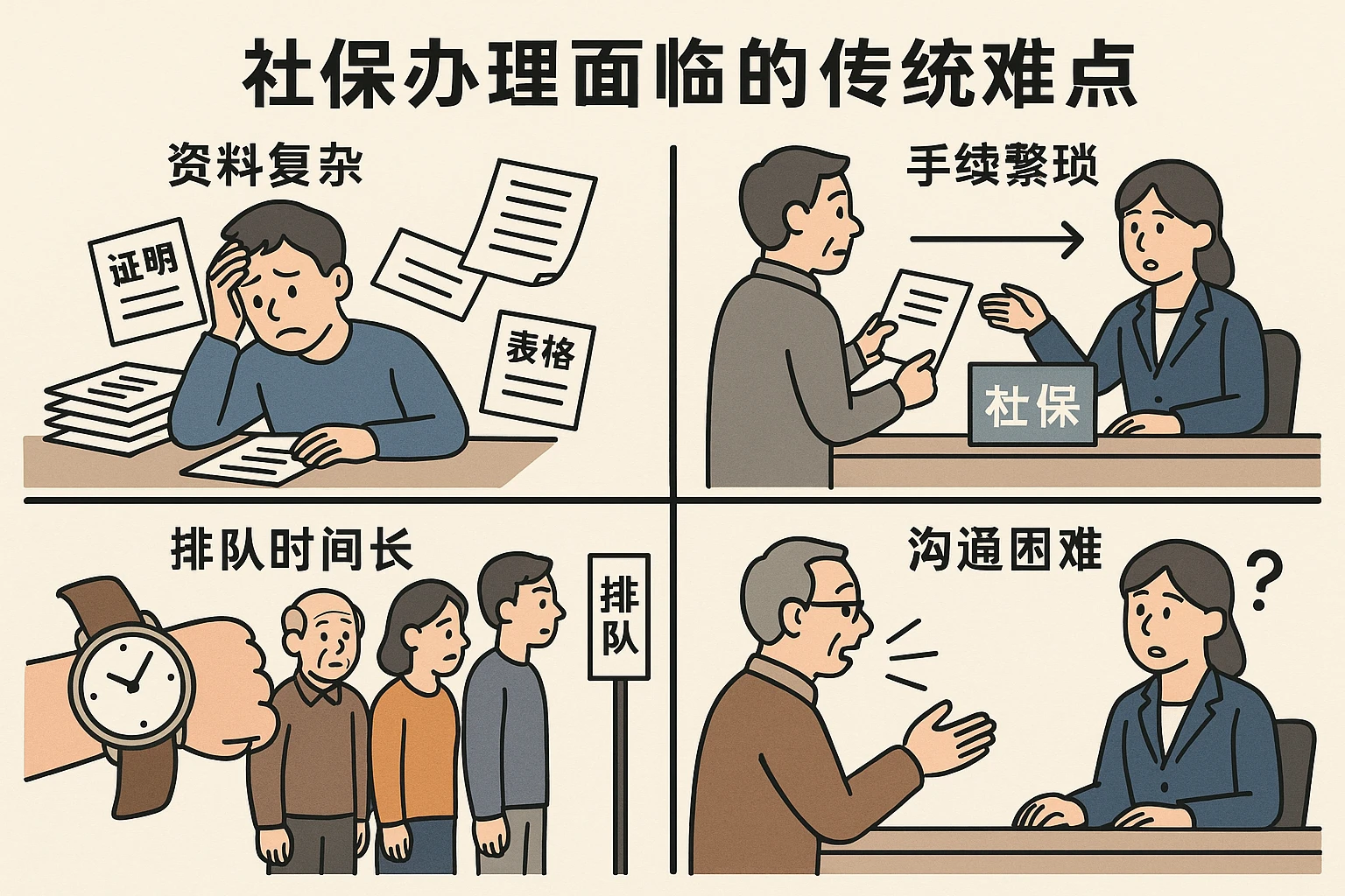 社保办理面临的传统难点