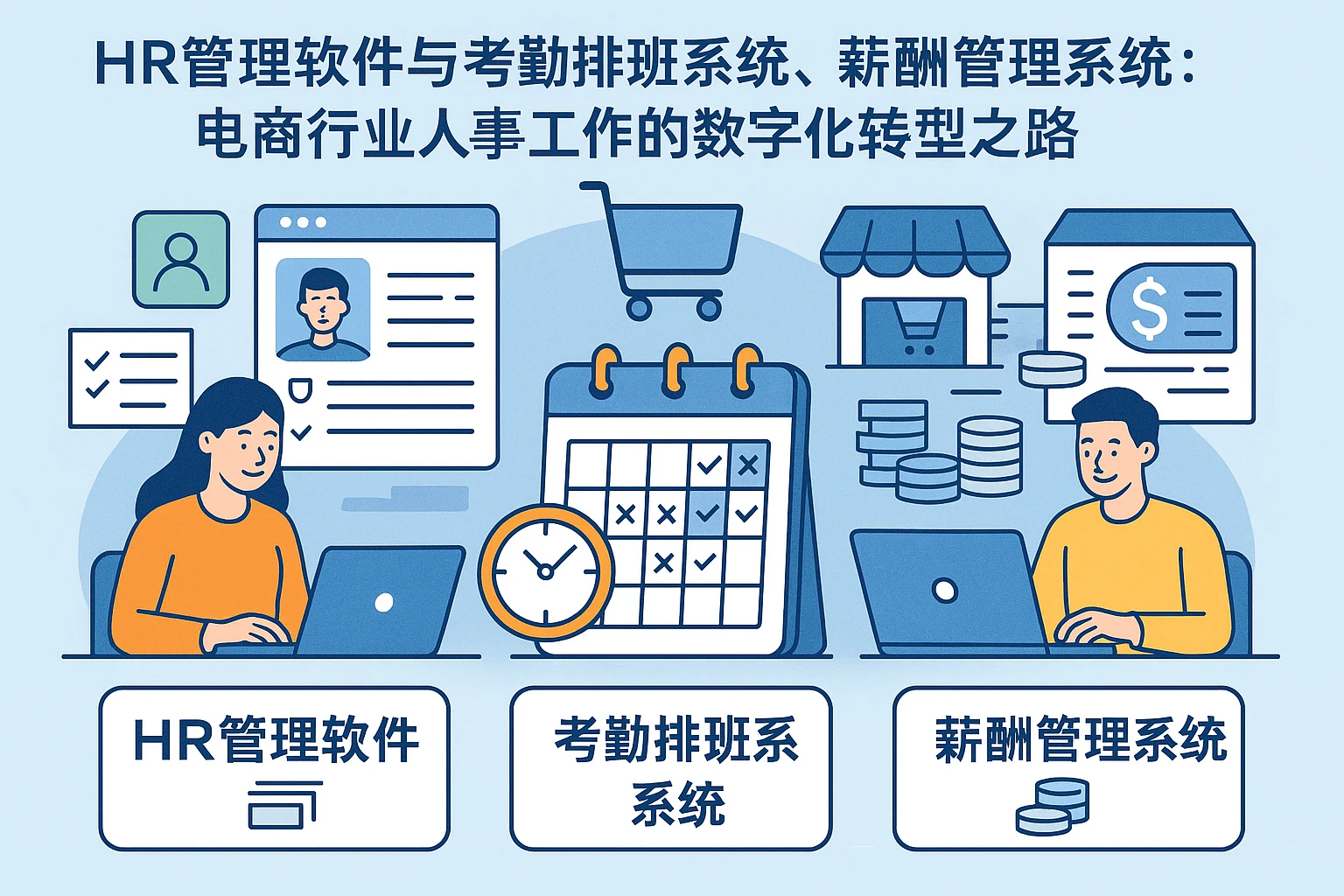 HR管理软件与考勤排班系统、薪酬管理系统：电商行业人事工作的数字化转型之路