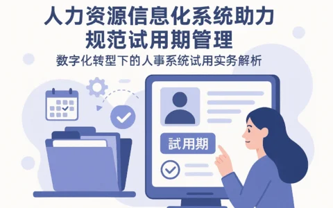 人力资源信息化系统助力规范试用期管理——数字化转型下的人事系统试用实务解析