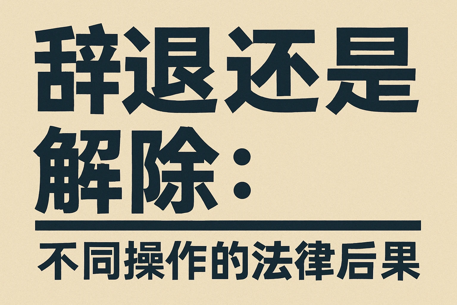 辞退还是解除：不同操作的法律后果