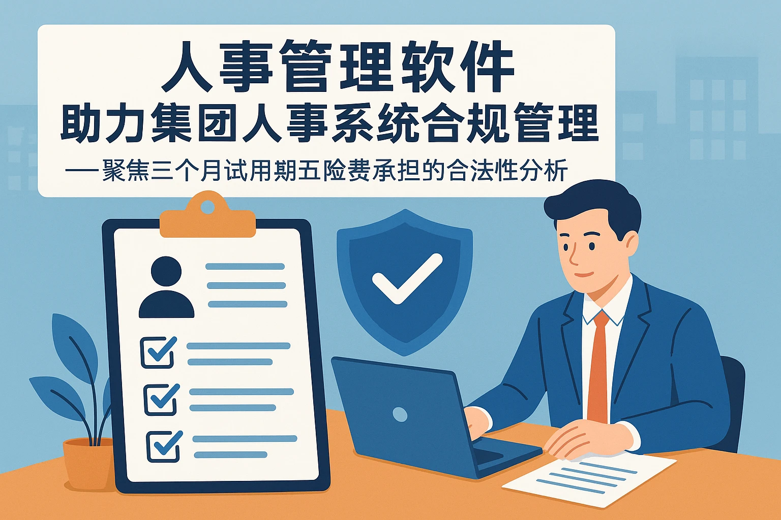 人事管理软件助力集团人事系统合规管理——聚焦三个月试用期五险费承担的合法性分析