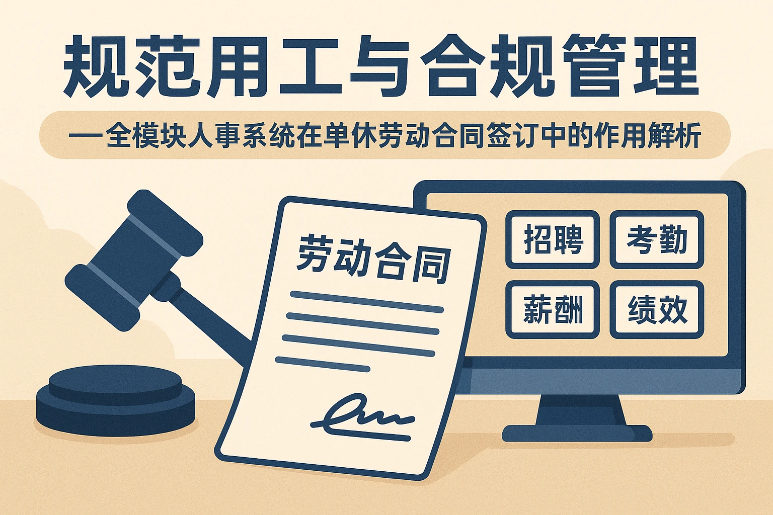 规范用工与合规管理——全模块人事系统在单休劳动合同签订中的作用解析