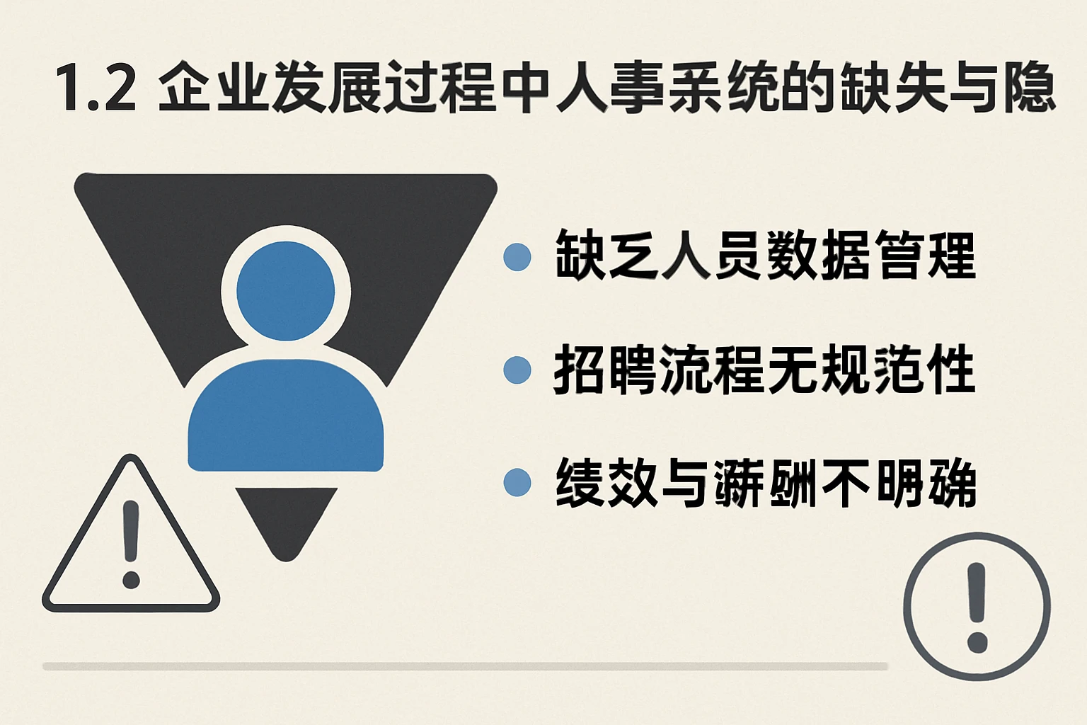 1.2 企业发展过程中人事系统的缺失与隐患