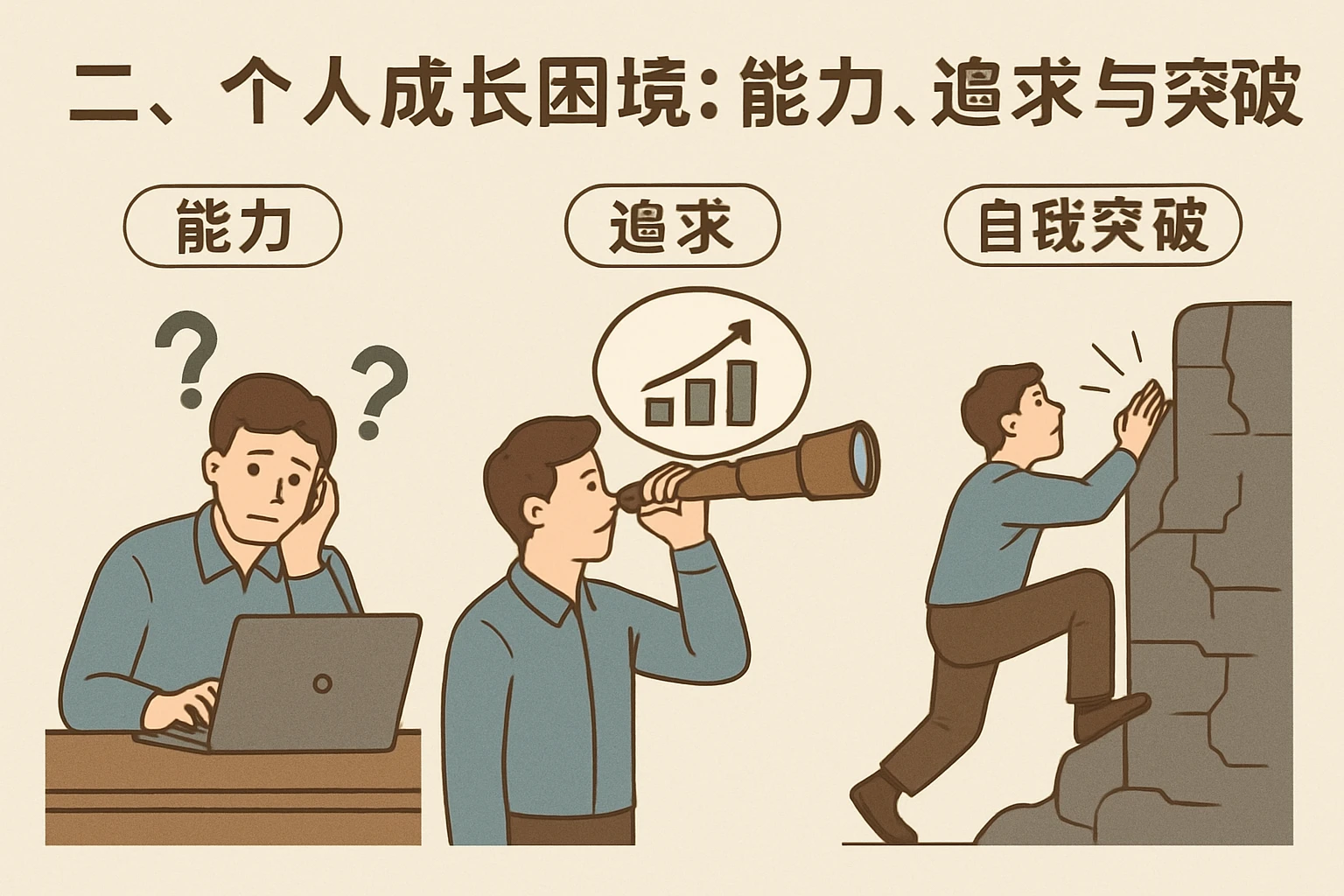 二、个人成长困境：能力、追求与自我突破