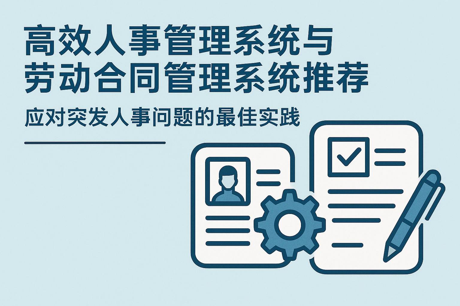 高效人事管理系统与劳动合同管理系统推荐——应对突发人事问题的最佳实践
