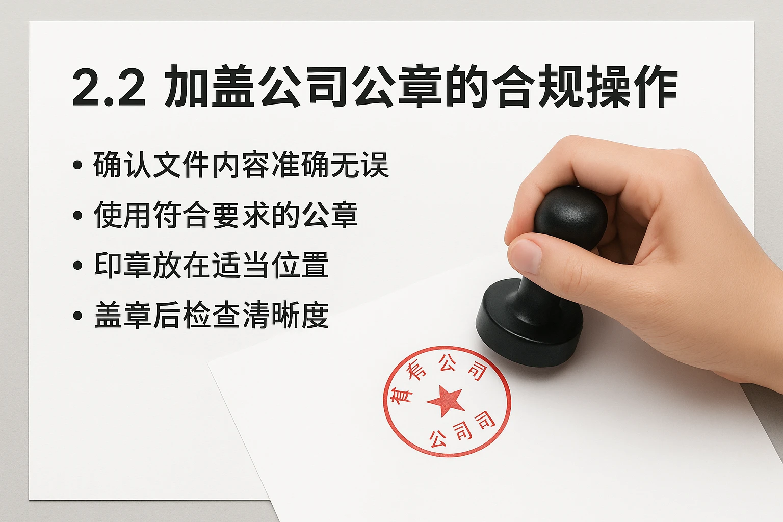 2.2 加盖公司公章的合规操作