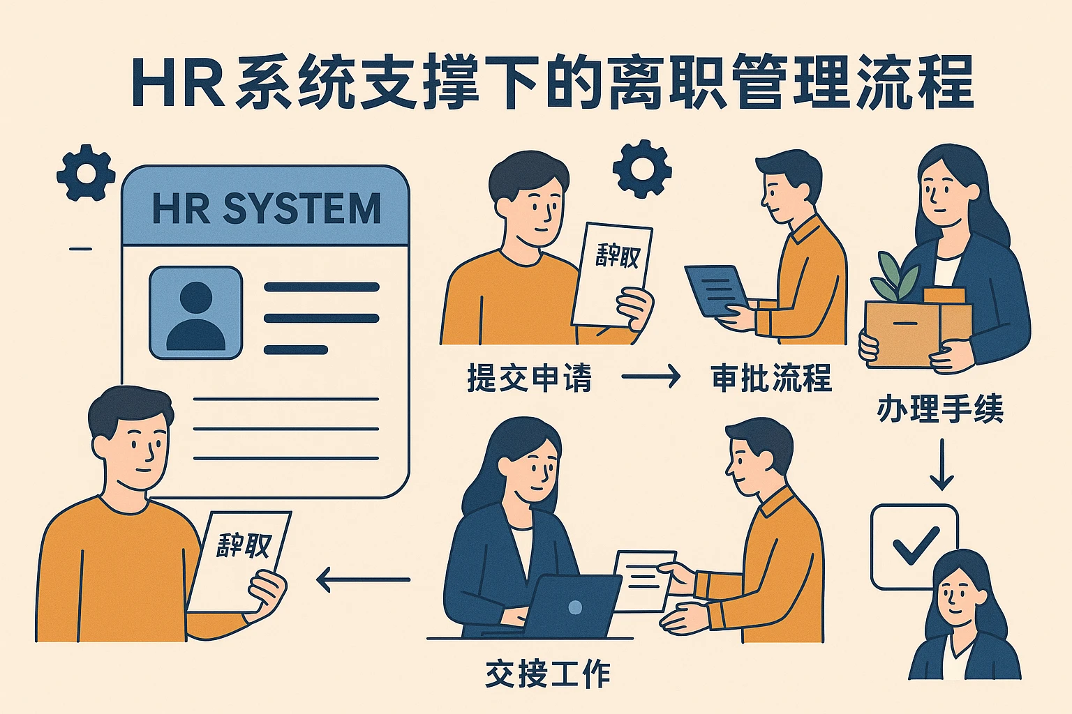 HR系统支撑下的离职管理流程