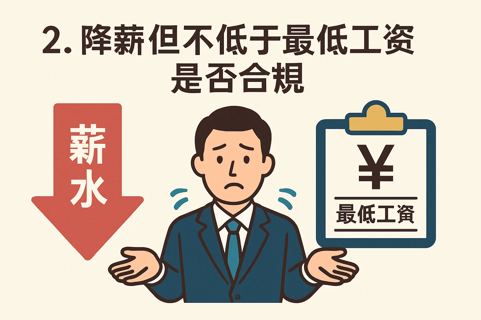 2. 降薪但不低于最低工资是否合规