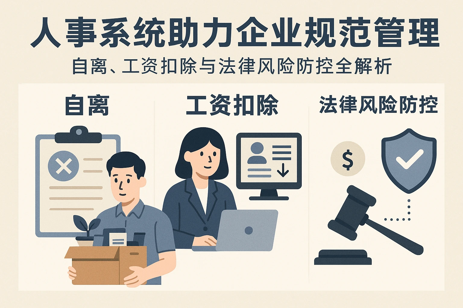 人事系统助力企业规范管理：自离、工资扣除与法律风险防控全解析