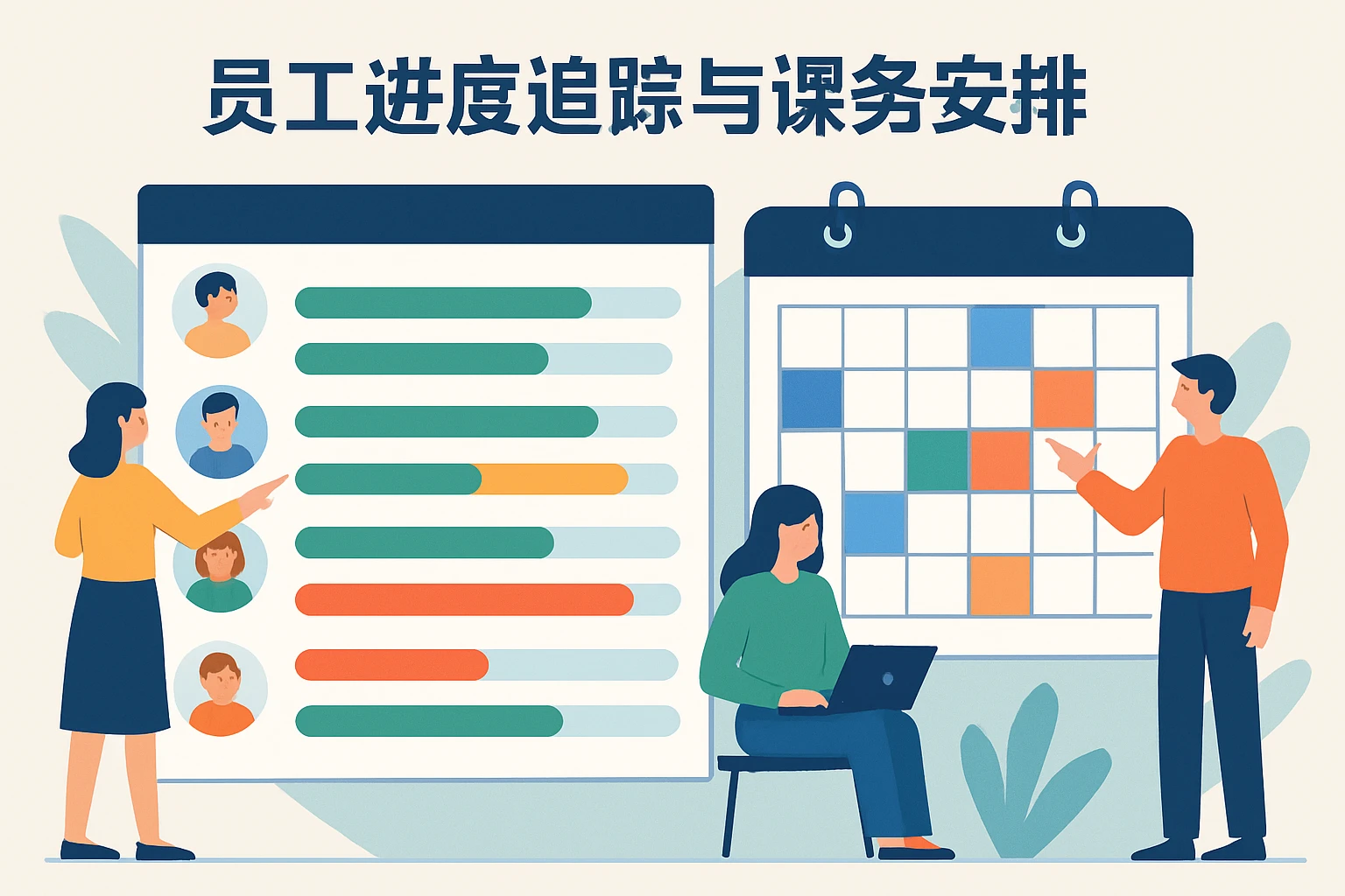 员工进度追踪与课务安排