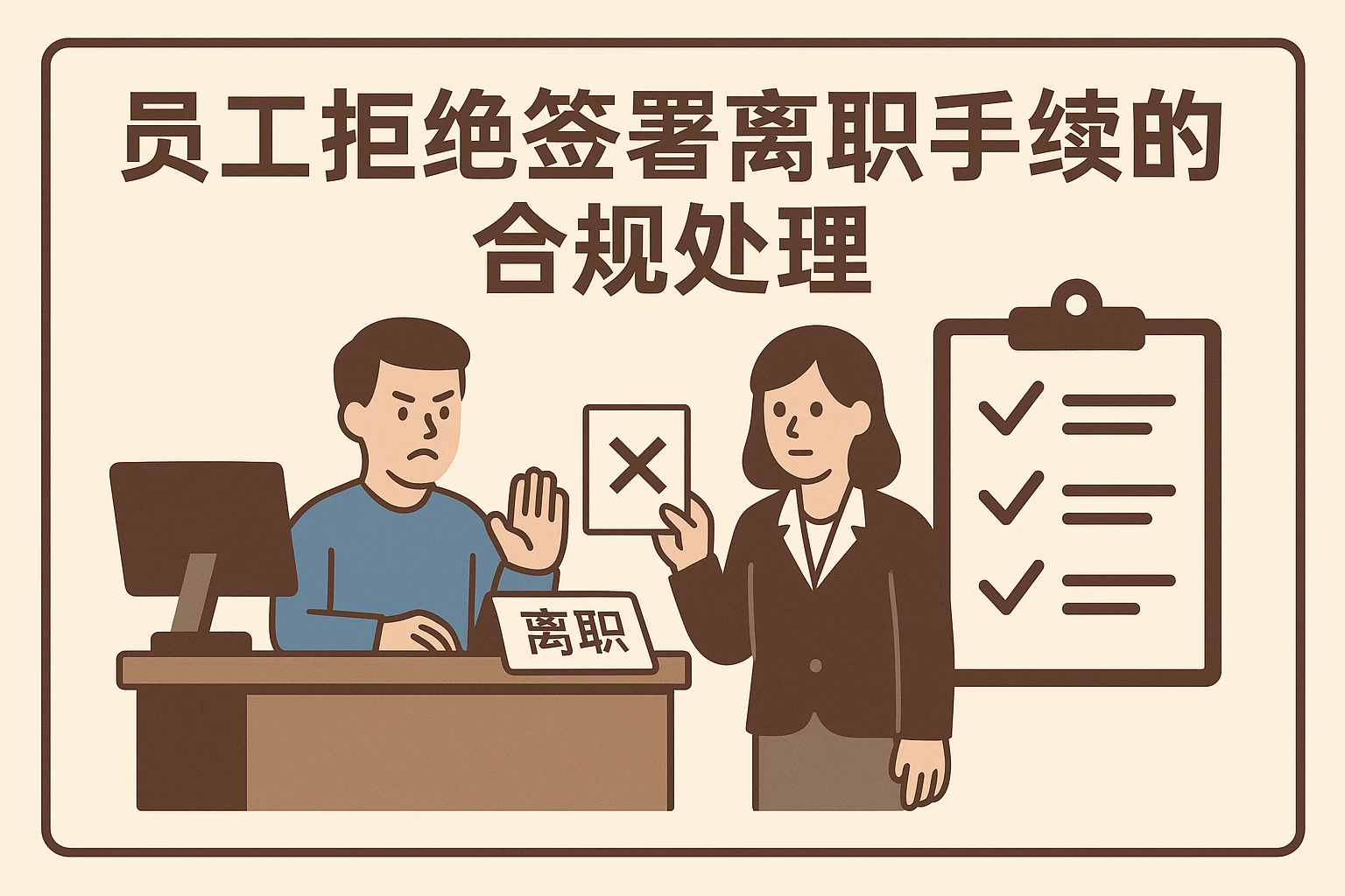 员工拒绝签署及离职手续的合规处理