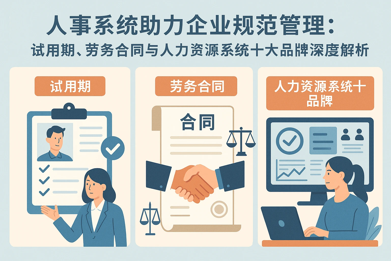 人事系统助力企业规范管理：试用期、劳务合同与人力资源系统十大品牌深度解析
