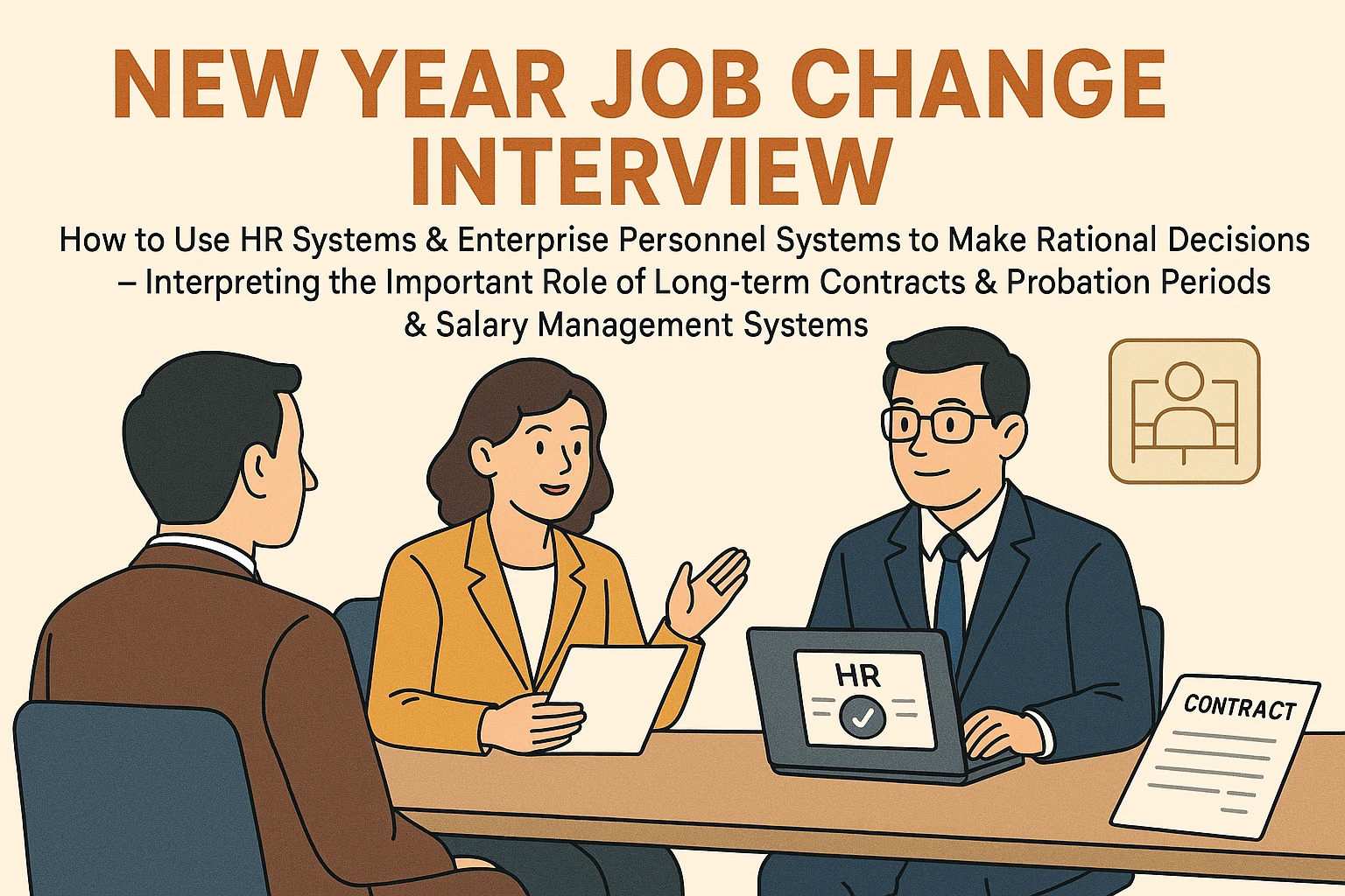 新年跳槽面谈中，如何借助人力资源系统与事业单位人事系统理性决策——解读长期合同与试用期设置与工资管理系统的重要作用