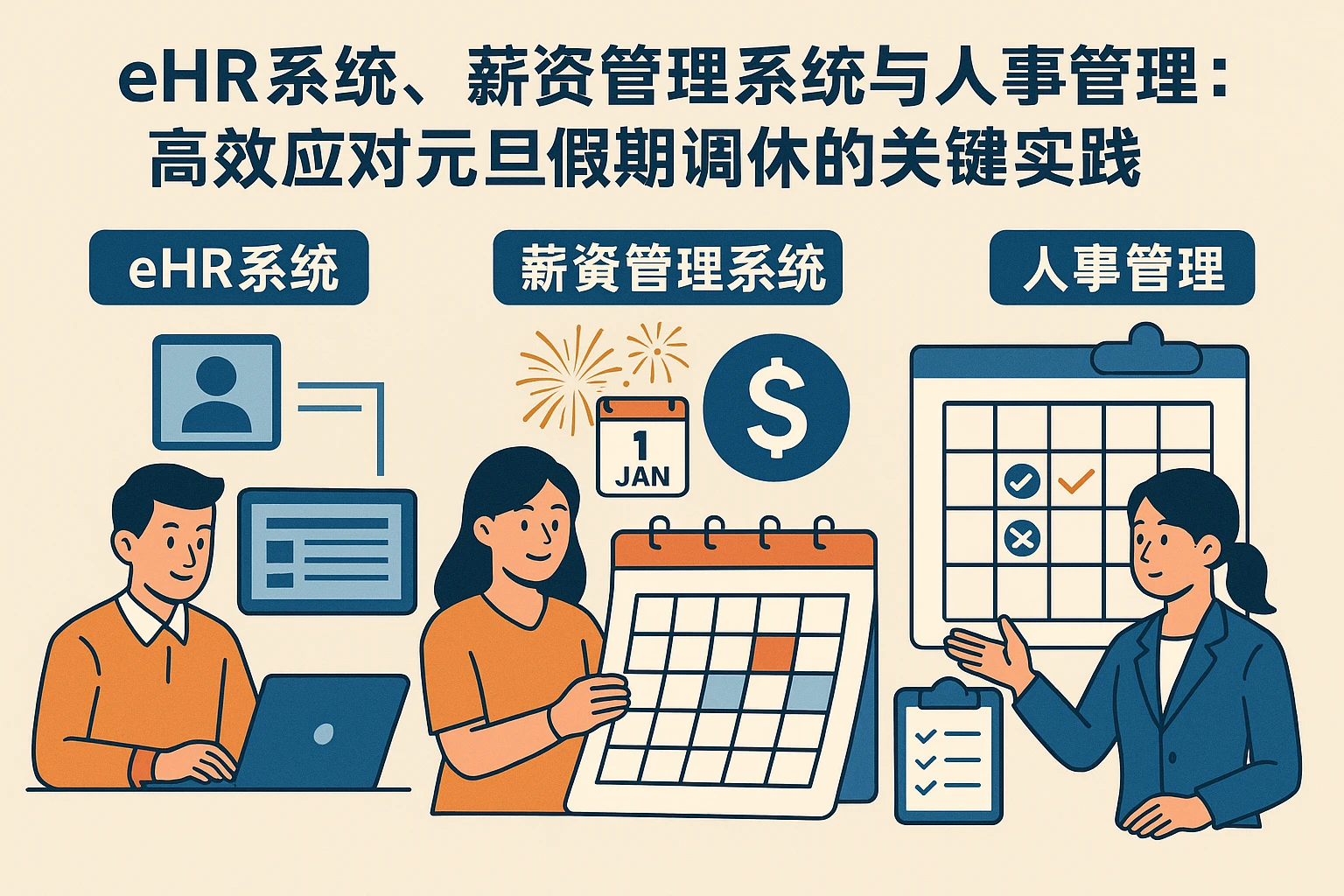 eHR系统、薪资管理系统与人事管理：高效应对元旦假期调休的关键实践