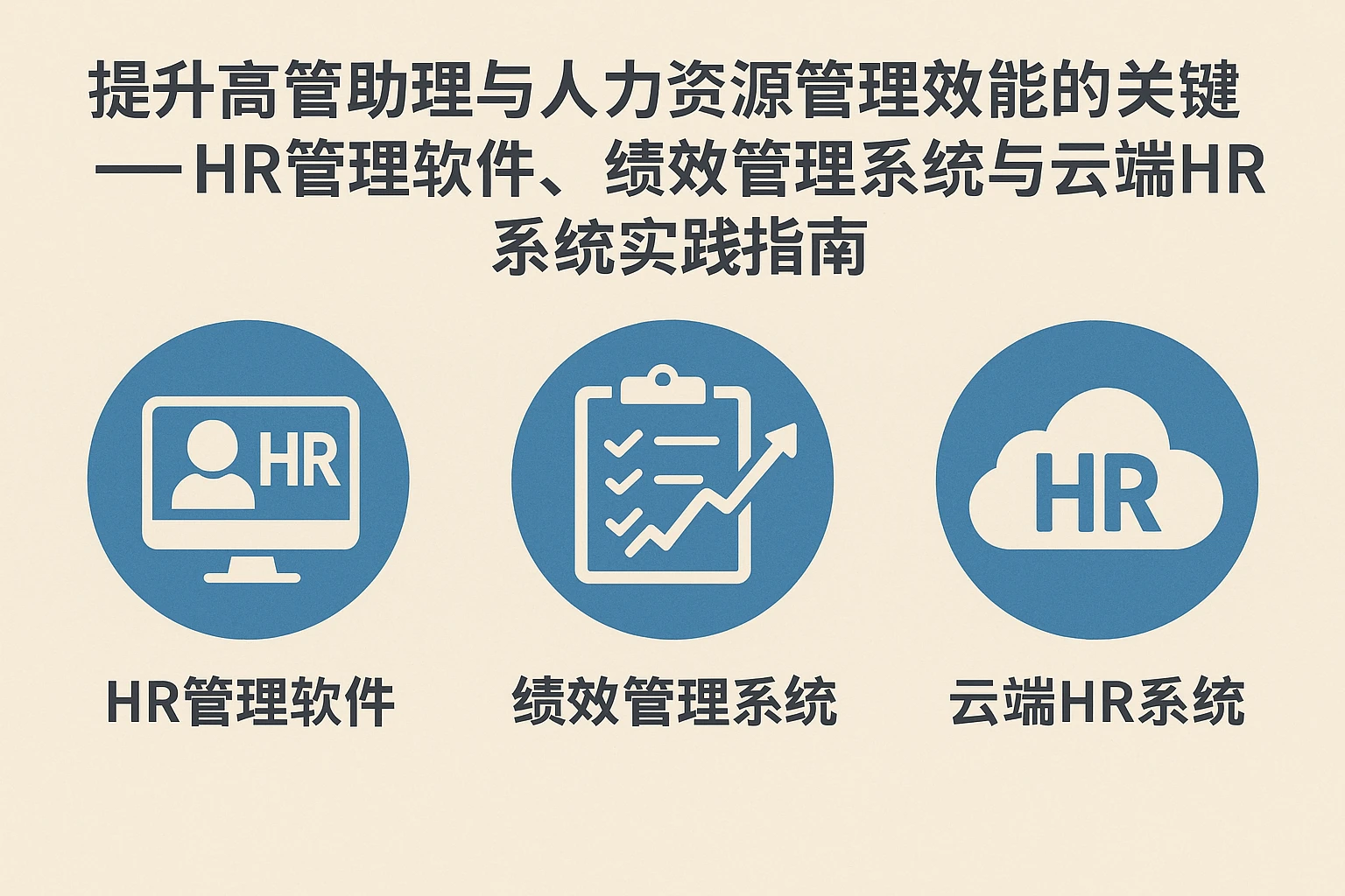 提升高管助理与人力资源管理效能的关键——HR管理软件、绩效管理系统与云端HR系统实践指南