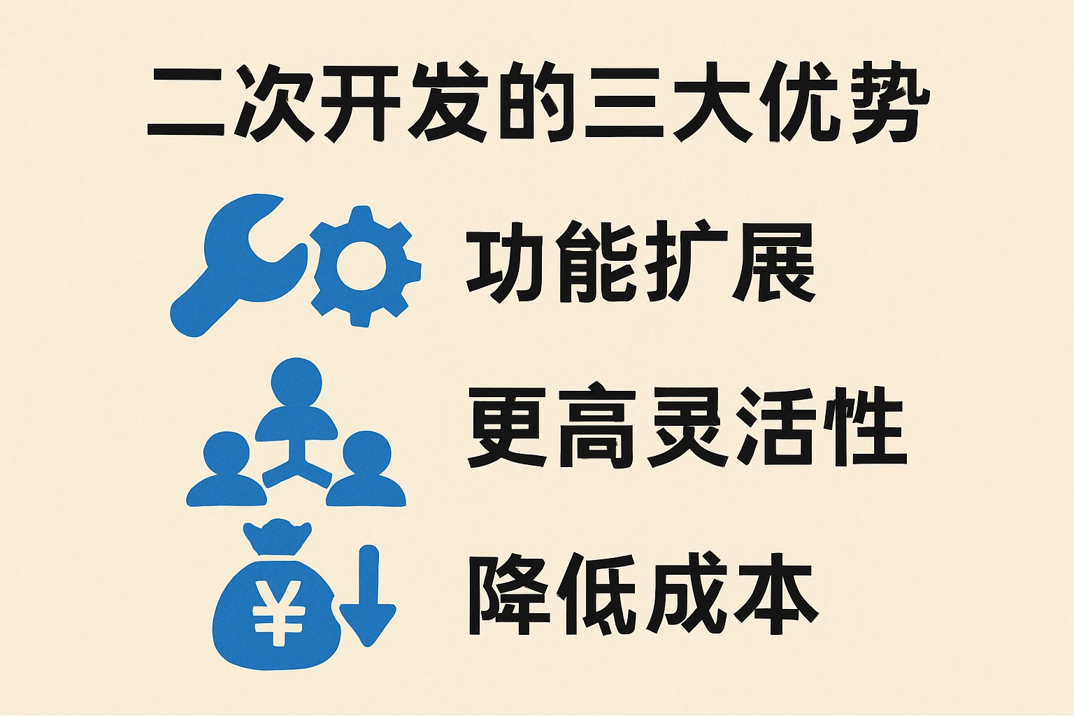 二次开发的三大优势