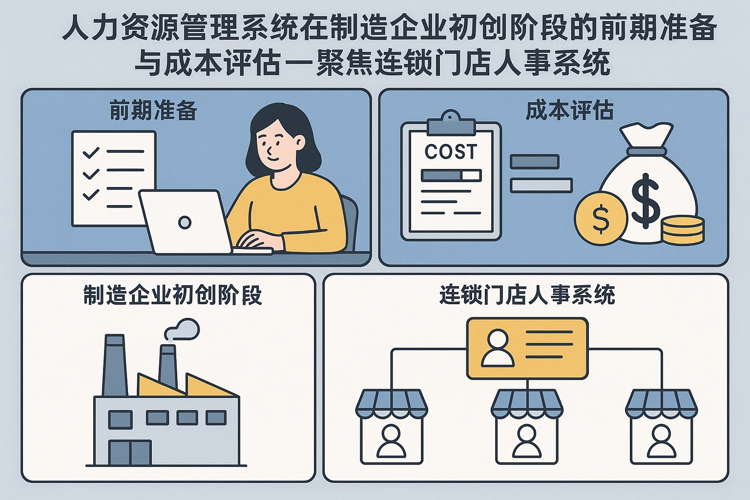 人力资源管理系统在制造企业初创阶段的前期准备与成本评估——聚焦连锁门店人事系统
