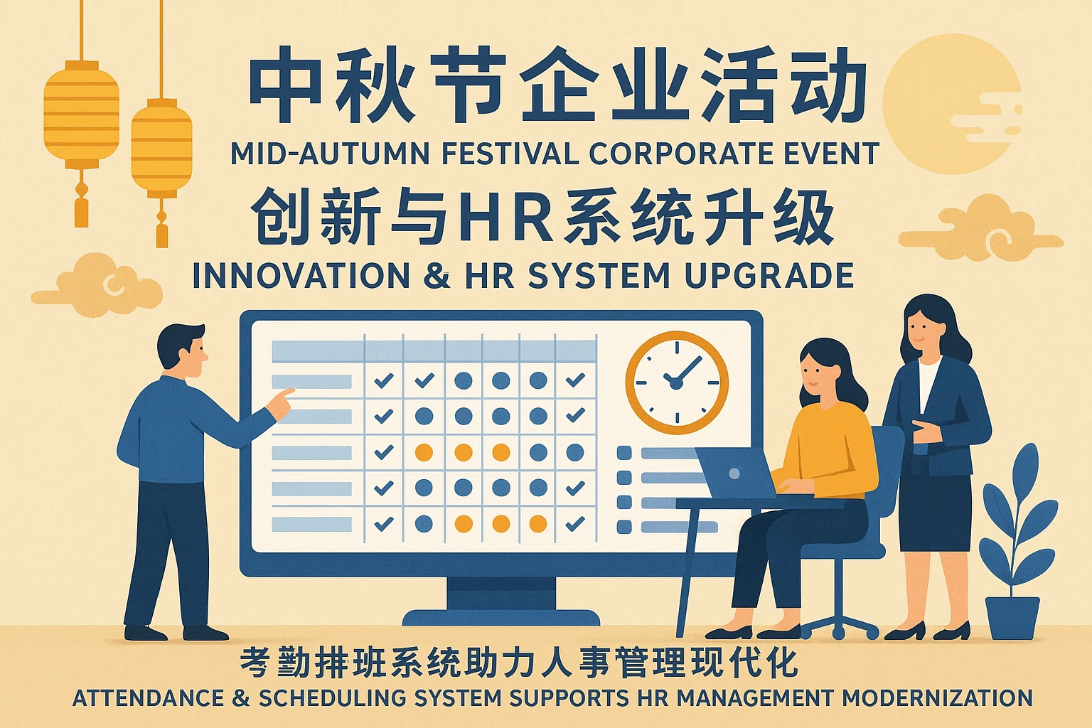 中秋节企业活动创新与HR系统升级：考勤排班系统助力人事管理现代化