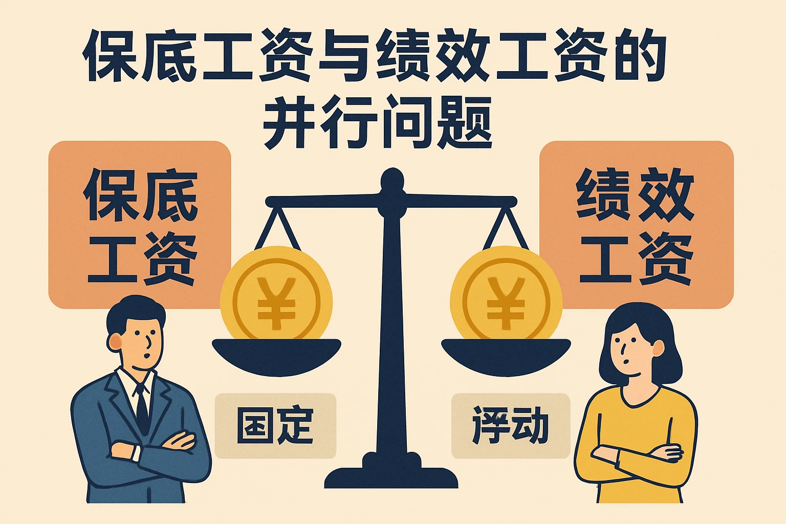 保底工资与绩效工资的并行问题