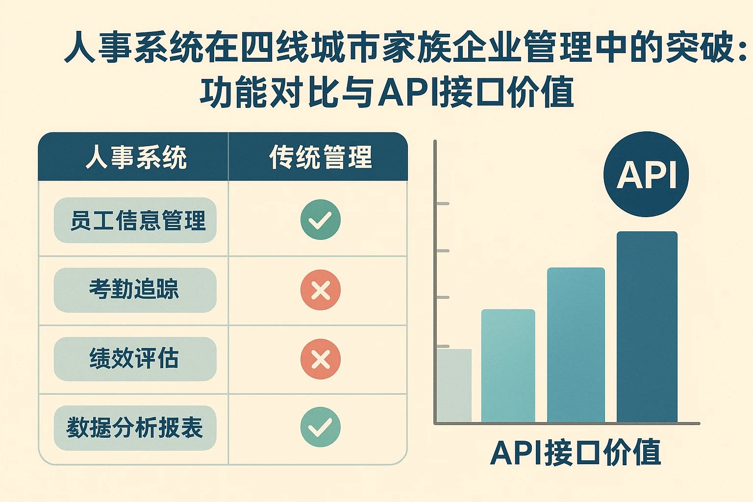 人事系统在四线城市家族企业管理中的突破：功能对比与API接口价值
